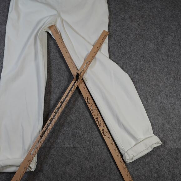 J. Jill Pants Womens Medium Wearever Collection White Pull On Straight Lined - Picture 2 of 11